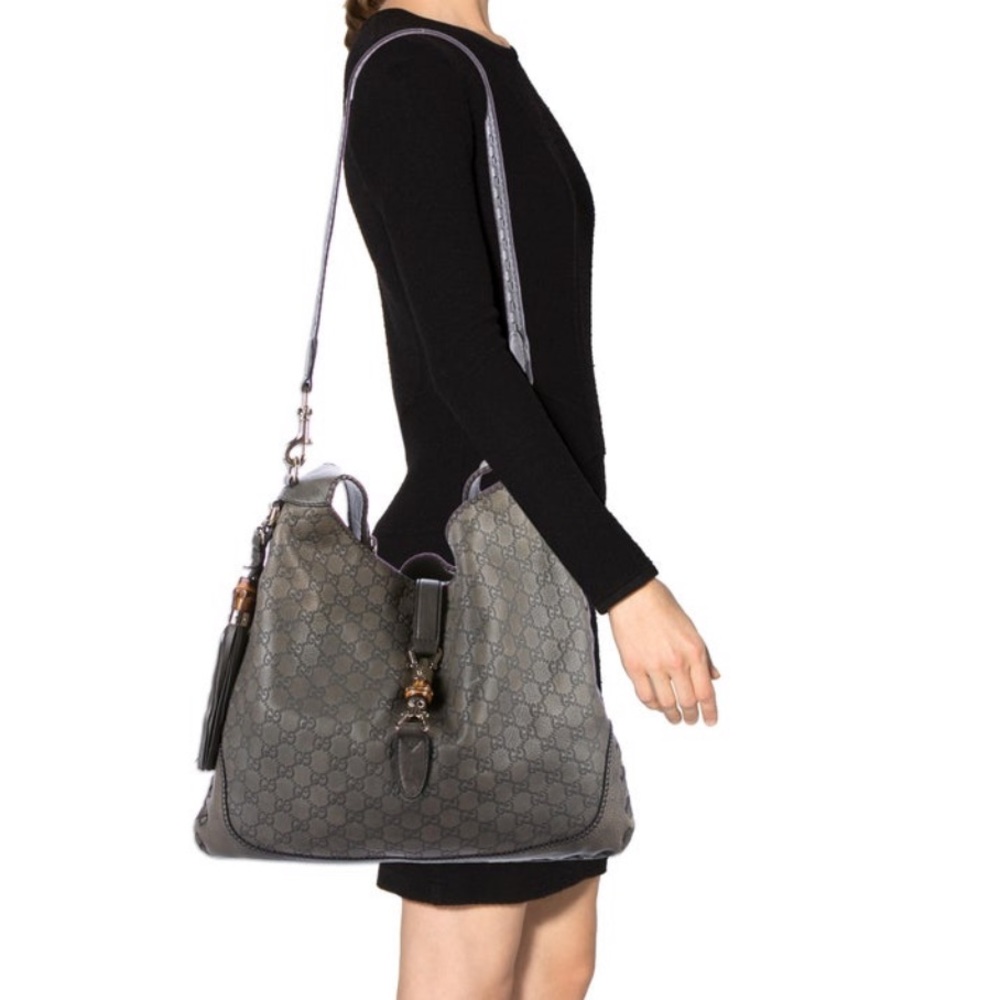 Grey Guccissima leather Gucci Large Jackie bag - Picture 1 of 4